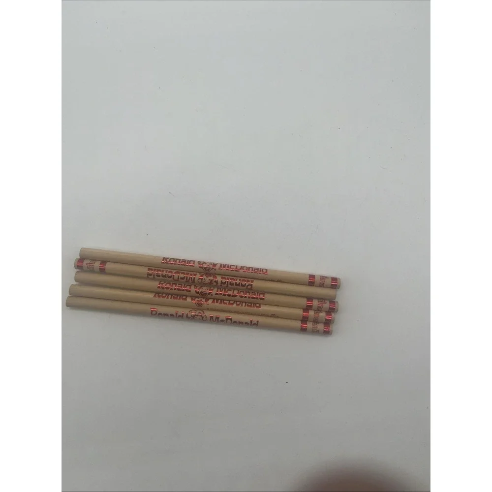 Lot Of 5 NeW McDONALDS 2010 RONALD MCDONALD FUN TIMES WOOD PENCILS~SET Rare